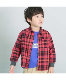 KP BOY（ケーピーボーイ）の「先染めチェック長袖シャツ(90～150)（シャツ/ブラウス）」