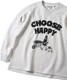 10.3oz  CHOOSE HAPPYスウェットビッグTee