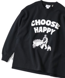 10.3oz  CHOOSE HAPPYスウェットビッグTee