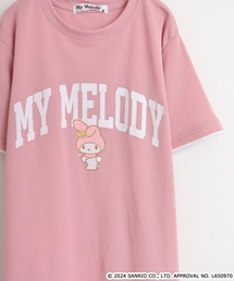 サンリオキャラクターズ ハニカムメッシュ袖口レイヤード半袖Tシャツ