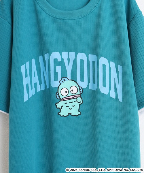 sanrio（サンリオ）の「サンリオキャラクターズ  ハニカムメッシュ袖口レイヤード半袖Tシャツ（Tシャツ/カットソー・メンズ・ネイビー/ピンク系/ホワイト/サックスブルー/ライトオレンジ系/ブルーグリーン/ブラック/ネイビー系・M/L/LL）」の22枚目の写真