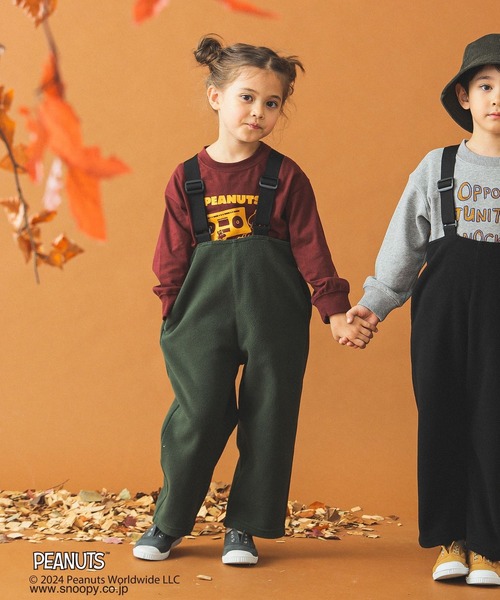 B:MING by BEAMS（ビーミングバイビームス）の「フリース オーバーオール（100~140cm）（サロペット/オーバーオール・キッズ・ブラック/オリーブ・100/140/130/120/110）」の6枚目の写真