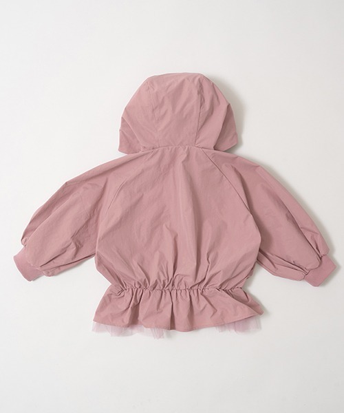 セール】ペプラムシルエットボリュームウィンドブレーカー（ブルゾン