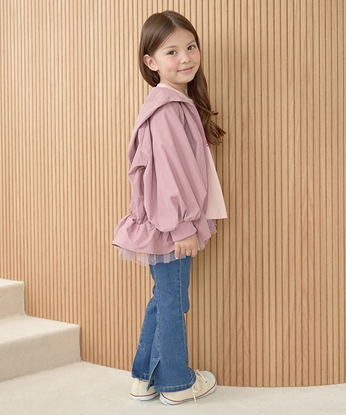 セール】ペプラムシルエットボリュームウィンドブレーカー（ブルゾン