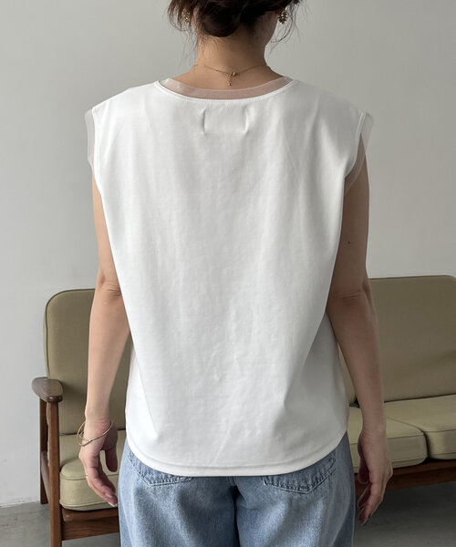 1ポイントノースリーブTシャツ（Tシャツ/カットソー