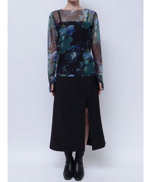 セール】ペイントチュールトップス【WEB限定】（Tシャツ