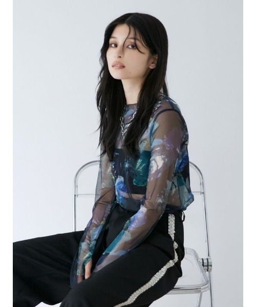 ペイントチュールトップス MURUA ペイントチュールトップス【WEB限定】（Tシャツ/カットソー