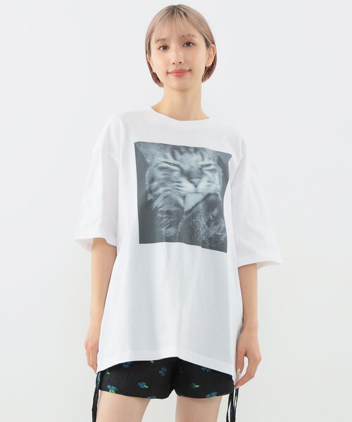 mmts（マミタス）の「〈UNISEX〉清水奈緒 / デコフォト フェイスTシャツ（Tシャツ/カットソー・レディース・ブラック/ホワイト・M/XL/S/L）」の18枚目の写真