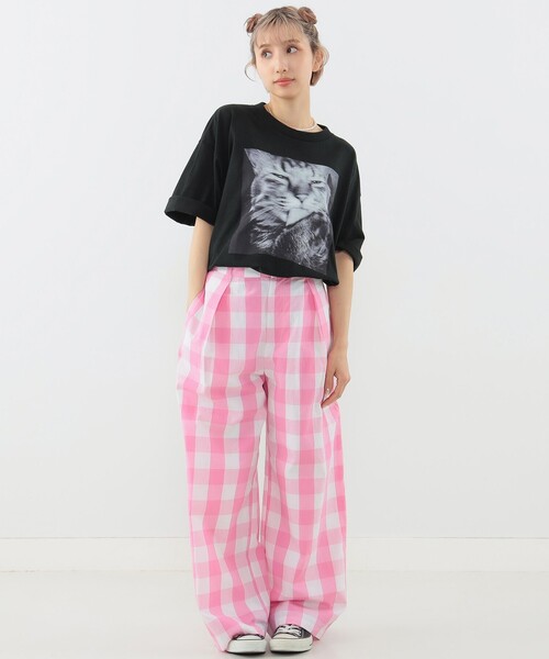 mmts（マミタス）の「〈UNISEX〉清水奈緒 / デコフォト フェイスTシャツ（Tシャツ/カットソー・レディース・ブラック/ホワイト・M/XL/S/L）」の9枚目の写真