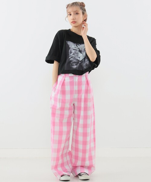 mmts（マミタス）の「〈UNISEX〉清水奈緒 / デコフォト フェイスTシャツ（Tシャツ/カットソー・レディース・ブラック/ホワイト・M/XL/S/L）」の8枚目の写真