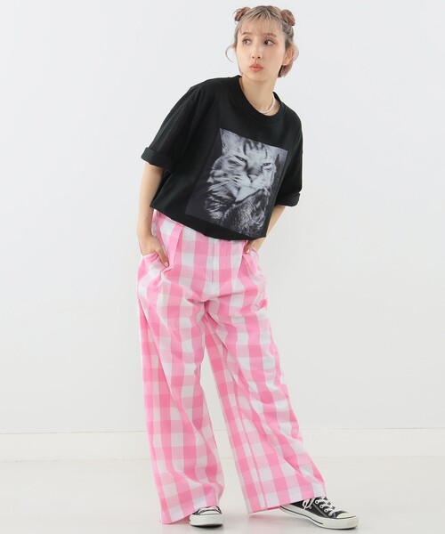 mmts（マミタス）の「〈UNISEX〉清水奈緒 / デコフォト フェイスTシャツ（Tシャツ/カットソー・レディース・ブラック/ホワイト・M/XL/S/L）」の7枚目の写真