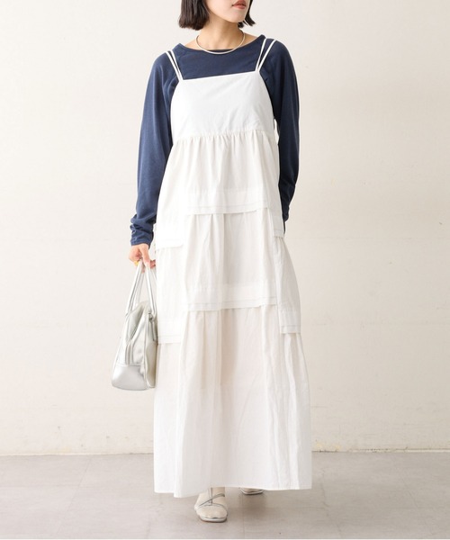 CIAOPANIC TYPY（チャオパニックティピー）の「【WEB限定】ランダムタック2WAYティアードキャミワンピース（ワンピース・レディース・ブラック/ホワイト/ブラウン・ONE SIZE）」の12枚目の写真