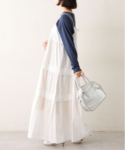 CIAOPANIC TYPY（チャオパニックティピー）の「【WEB限定】ランダムタック2WAYティアードキャミワンピース（ワンピース・レディース・ブラック/ホワイト/ブラウン・ONE SIZE）」の13枚目の写真