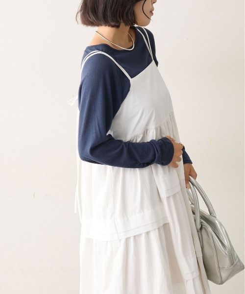 CIAOPANIC TYPY（チャオパニックティピー）の「【WEB限定】ランダムタック2WAYティアードキャミワンピース（ワンピース・レディース・ブラック/ホワイト/ブラウン・ONE SIZE）」の19枚目の写真