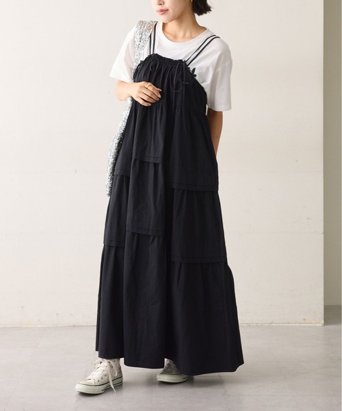 CIAOPANIC TYPY（チャオパニックティピー）の「【WEB限定】ランダムタック2WAYティアードキャミワンピース（ワンピース・レディース・ブラック/ホワイト/ブラウン・ONE SIZE）」の21枚目の写真