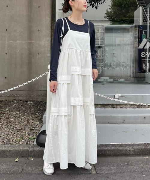 CIAOPANIC TYPY（チャオパニックティピー）の「【WEB限定】ランダムタック2WAYティアードキャミワンピース（ワンピース・レディース・ブラック/ホワイト/ブラウン・ONE SIZE）」の5枚目の写真