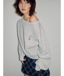 LILY BROWN | 【ZOZO限定カラー】Lily Bearワンショルダーリボンスウェット(スウェット)