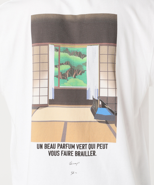 SKIN（スキン）の「skin × Ana Popescu / DIMANCHE プリントTシャツ（Tシャツ/カットソー・メンズ・ホワイト/チャコールグレー・MEDIUM/LARGE）」の4枚目の写真