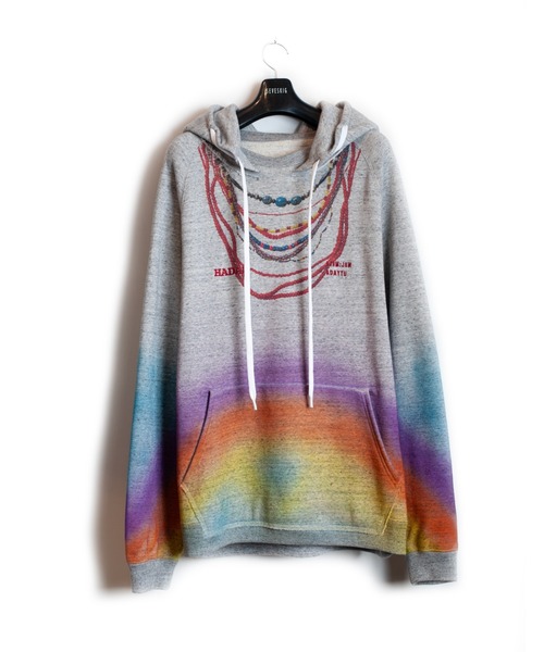SEVESKIG(セヴシグ)の「SEVESKIG/セブシグ/Rainbow Spray Pullover Hoodie(パーカー・メンズ・グレー/オートミール・X-LARGE/LARGE/MEDIUM/SMALL)」の6枚目の写真