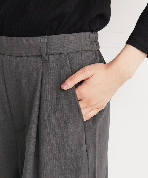 THE SHOP TK （ザ ショップ ティーケー ）の「◆【美脚・細見え/セットUP可】ツイル＆シャンブレーワイドパンツ/洗える（その他パンツ・レディース・ベージュ/ネイビー/チャコールグレー/ブラック・11/12/13）」の17枚目の写真