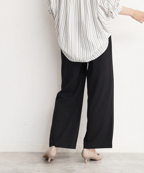 THE SHOP TK （ザ ショップ ティーケー ）の「◆【美脚・細見え/セットUP可】ツイル＆シャンブレーワイドパンツ/洗える（その他パンツ・レディース・ベージュ/ネイビー/チャコールグレー/ブラック・11/12/13）」の20枚目の写真