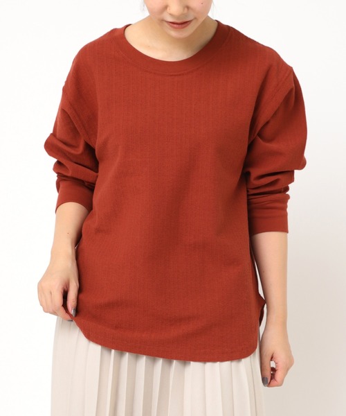 RNA-N(アールエヌエーエヌ)の「M2280 ジャガードインレイプルオーバー(Tシャツ/カットソー・レディース・ブラック/レッド/キナリ・MEDIUM)」の3枚目の写真