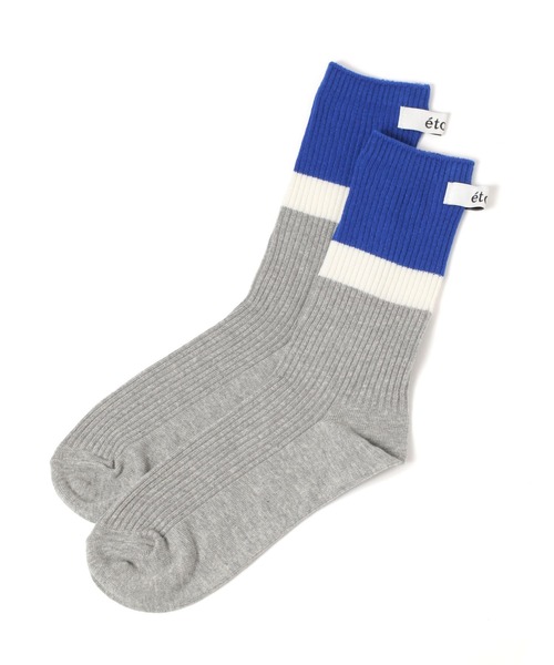 BAYFLOW(ベイフロー)の「カラー切り替えリブソックス(ソックス/靴下・レディース・ブラック/ベージュ/グレー/オフホワイト・FREE)」の3枚目の写真