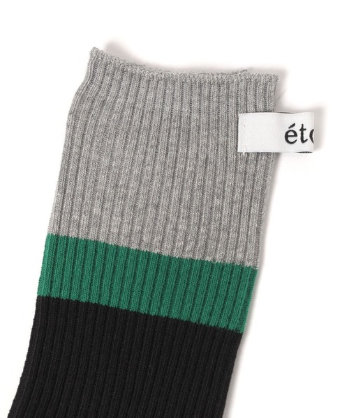 BAYFLOW(ベイフロー)の「カラー切り替えリブソックス(ソックス/靴下・レディース・ブラック/ベージュ/グレー/オフホワイト・FREE)」の5枚目の写真