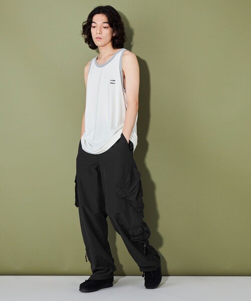 CITEN（シテン）の「＜CITEN＞マルチポケット フライトパンツ（カーゴパンツ・メンズ・グレー/ブラック・L/M）」の7枚目の写真