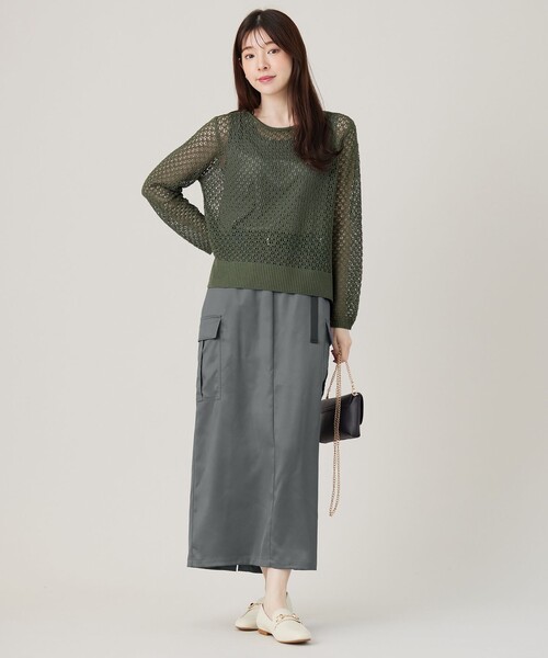 ANY SIS（エニィスィス）の「【2SET】メッシュニット セット（ニット/セーター・レディース・グレー系/ベージュ系/カーキ系・0）」の7枚目の写真