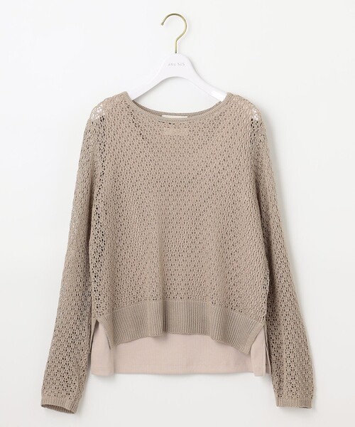 ANY SIS（エニィスィス）の「【2SET】メッシュニット セット（ニット/セーター・レディース・グレー系/ベージュ系/カーキ系・0）」の11枚目の写真