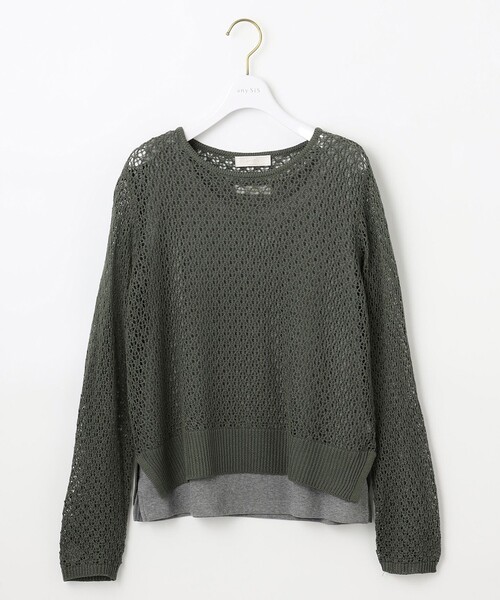 ANY SIS（エニィスィス）の「【2SET】メッシュニット セット（ニット/セーター・レディース・グレー系/ベージュ系/カーキ系・0）」の13枚目の写真