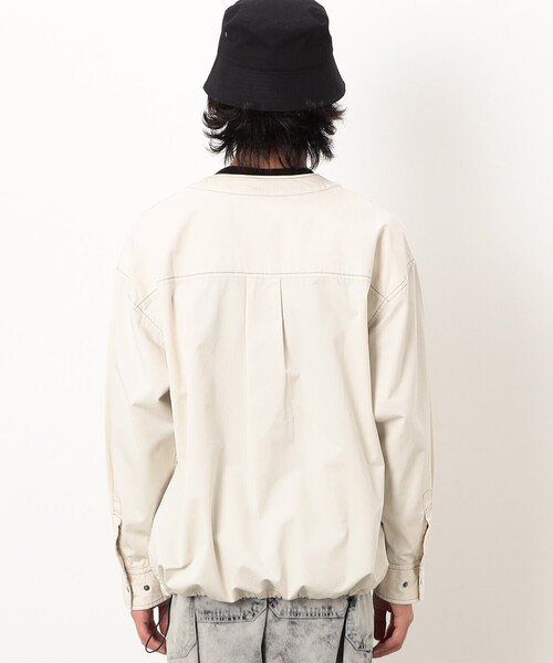 Purple&Yellow(パープルアンドイエロー)の「ノーカラーシャツ(その他アウター・メンズ・ワンウォッシュ/アイボリー・SMALL/MEDIUM/LARGE)」の18枚目の写真