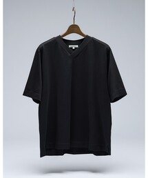 【定番人気】超度詰微起毛スムース Vネック 半袖Tシャツ