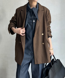 DouDou | チェックダブルジャケット(テーラードジャケット)