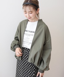 ボリュームスリーブギャザーブルゾン