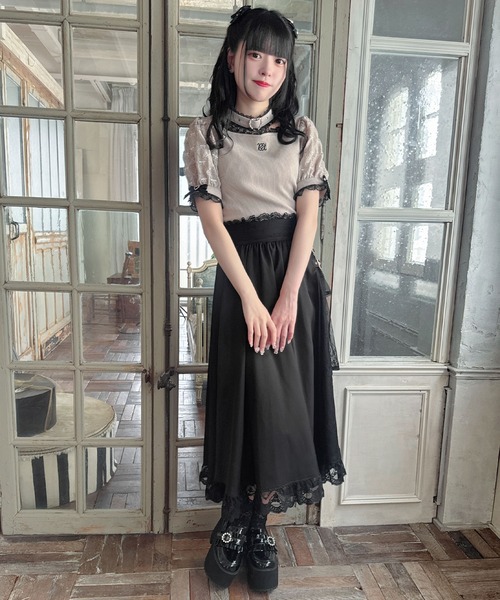 ROJITA(ロジータ)の「チョーカーデザインテレコトップス(Tシャツ/カットソー・レディース・ベージュ/ブラック/ホワイト・FREE)」の16枚目の写真