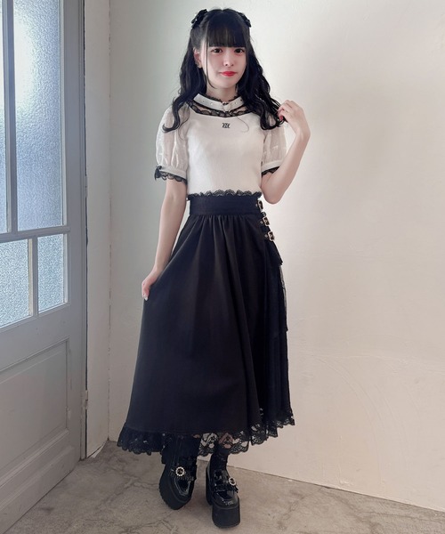 ROJITA(ロジータ)の「チョーカーデザインテレコトップス(Tシャツ/カットソー・レディース・ベージュ/ブラック/ホワイト・FREE)」の20枚目の写真