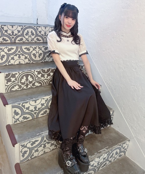 ROJITA(ロジータ)の「チョーカーデザインテレコトップス(Tシャツ/カットソー・レディース・ベージュ/ブラック/ホワイト・FREE)」の13枚目の写真