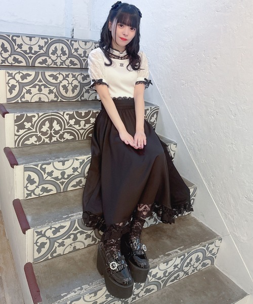 ROJITA(ロジータ)の「チョーカーデザインテレコトップス(Tシャツ/カットソー・レディース・ベージュ/ブラック/ホワイト・FREE)」の14枚目の写真
