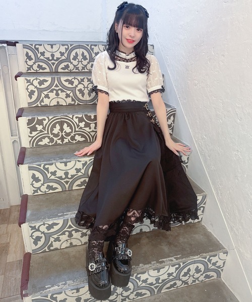 ROJITA(ロジータ)の「チョーカーデザインテレコトップス(Tシャツ/カットソー・レディース・ベージュ/ブラック/ホワイト・FREE)」の12枚目の写真