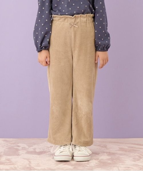 Lycee mine(リセマイン)の「やみつきになる履き心地ニットコールパンツ(その他パンツ・キッズ・ベージュ/ラベンダー/ブラック/ベビーピンク/アイボリー/サックスブルー・120cm/110cm/100cm/150cm/130cm/140cm)」の2枚目の写真
