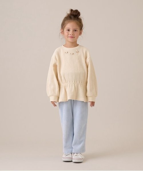 Lycee mine(リセマイン)の「やみつきになる履き心地ニットコールパンツ(その他パンツ・キッズ・ベージュ/ラベンダー/ブラック/ベビーピンク/アイボリー/サックスブルー・120cm/110cm/100cm/150cm/130cm/140cm)」の9枚目の写真