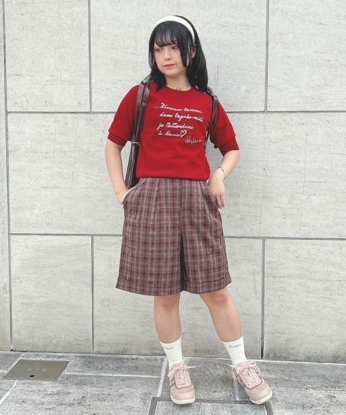 F i.n.t(フィント)の「チェックバミューダパンツ/fint(その他パンツ・レディース・ネイビー/ブラウン・FREE)」の5枚目の写真