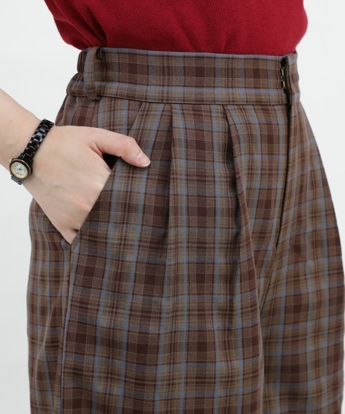 F i.n.t(フィント)の「チェックバミューダパンツ/fint(その他パンツ・レディース・ネイビー/ブラウン・FREE)」の17枚目の写真