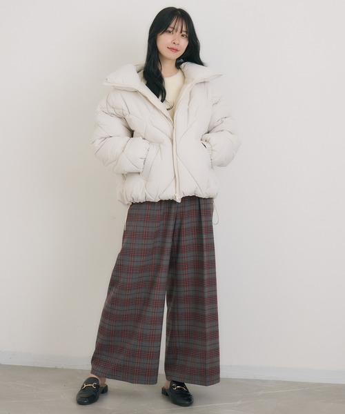 KATHARINE ROSS(キャサリンロス)の「【Pillini/ピリーニ】クロスパディングブルゾン(ダウンジャケット/コート・レディース・アイボリー/ブラック・MEDIUM)」の12枚目の写真