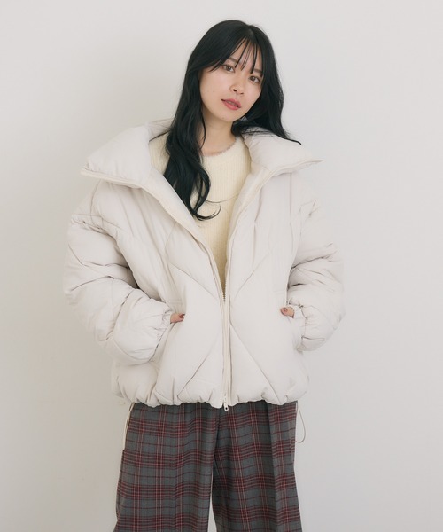 KATHARINE ROSS(キャサリンロス)の「【Pillini/ピリーニ】クロスパディングブルゾン(ダウンジャケット/コート・レディース・アイボリー/ブラック・MEDIUM)」の14枚目の写真