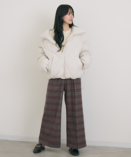 KATHARINE ROSS(キャサリンロス)の「【Pillini/ピリーニ】クロスパディングブルゾン(ダウンジャケット/コート・レディース・アイボリー/ブラック・MEDIUM)」の16枚目の写真