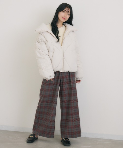 KATHARINE ROSS(キャサリンロス)の「【Pillini/ピリーニ】クロスパディングブルゾン(ダウンジャケット/コート・レディース・アイボリー/ブラック・MEDIUM)」の17枚目の写真