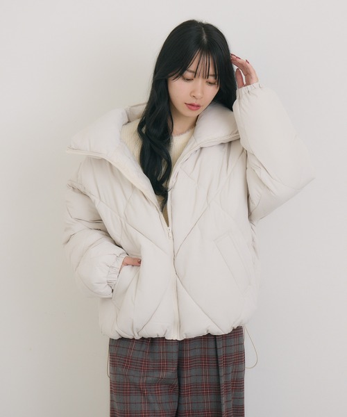 KATHARINE ROSS(キャサリンロス)の「【Pillini/ピリーニ】クロスパディングブルゾン(ダウンジャケット/コート・レディース・アイボリー/ブラック・MEDIUM)」の22枚目の写真